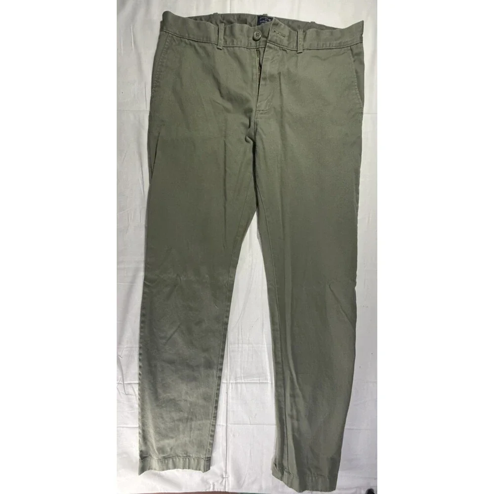J.Crew The Driggs Chino Pants Men's 32x32 Olive Green Slim Fit Casual